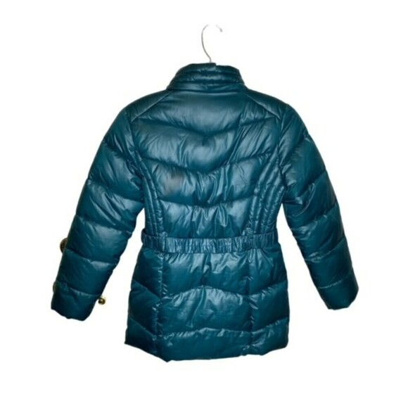 Michael Michael Kors Puffer Jacket Teal EUC size 14 Girls - Picture 2 of 5